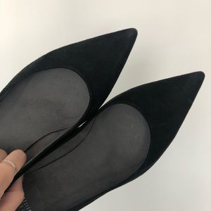 Stuart Weitzman Suede Kitten Heel Pumps